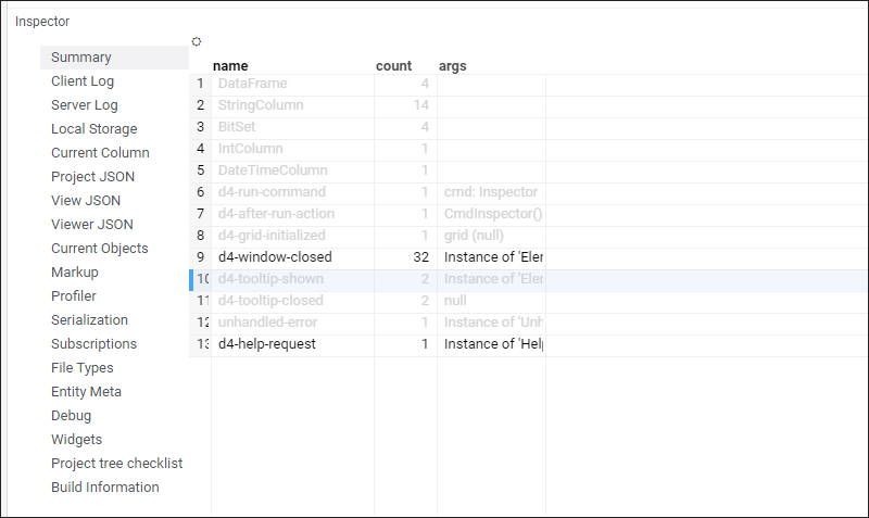 "Inspector: Summary"