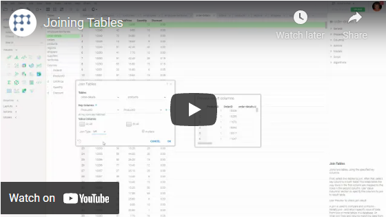 Open on Youtube Join Tables
