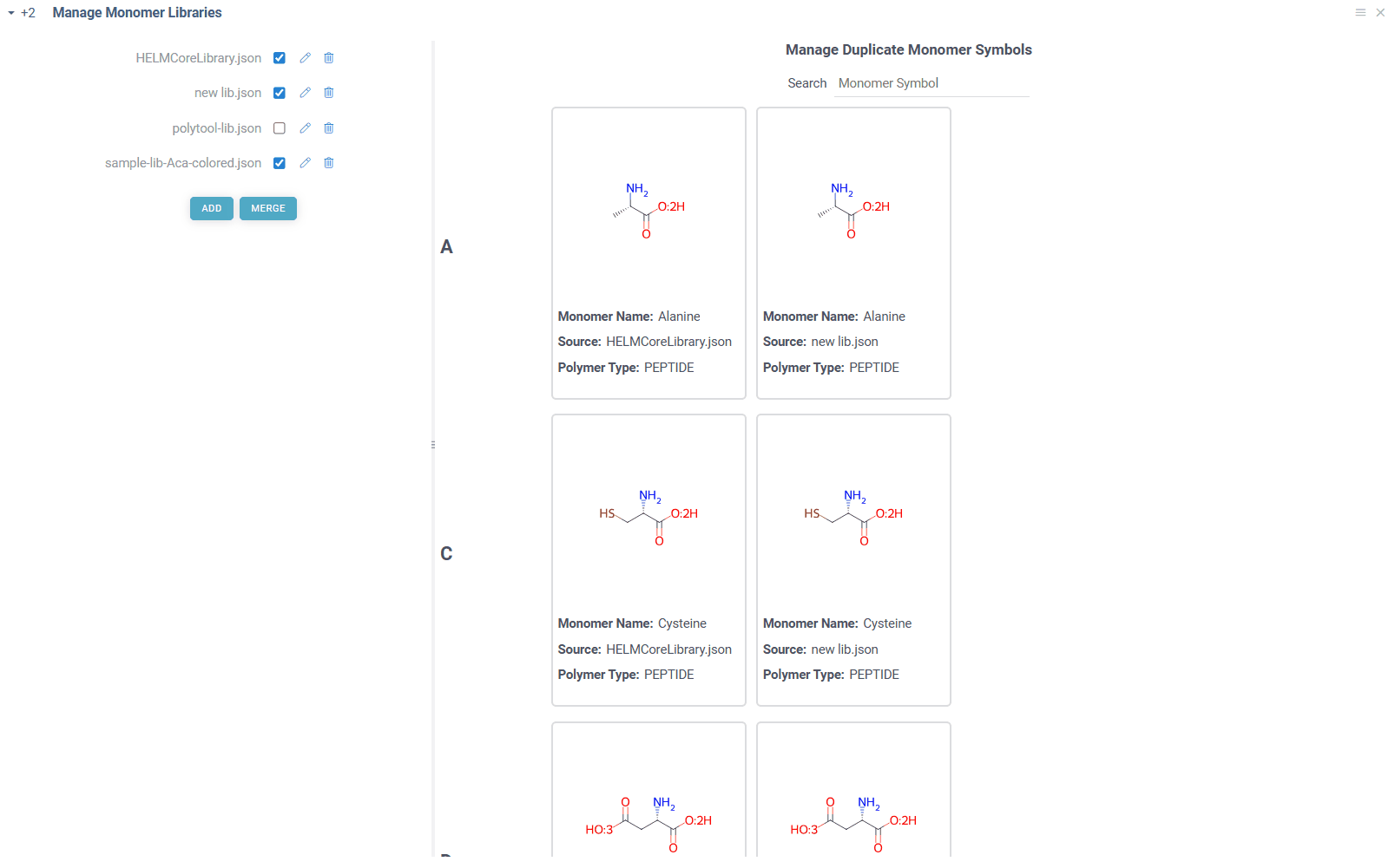 Monomer management Monomer management