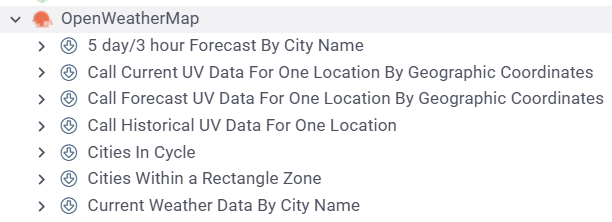 OpenWeatherMap OpenWeatherMap connection