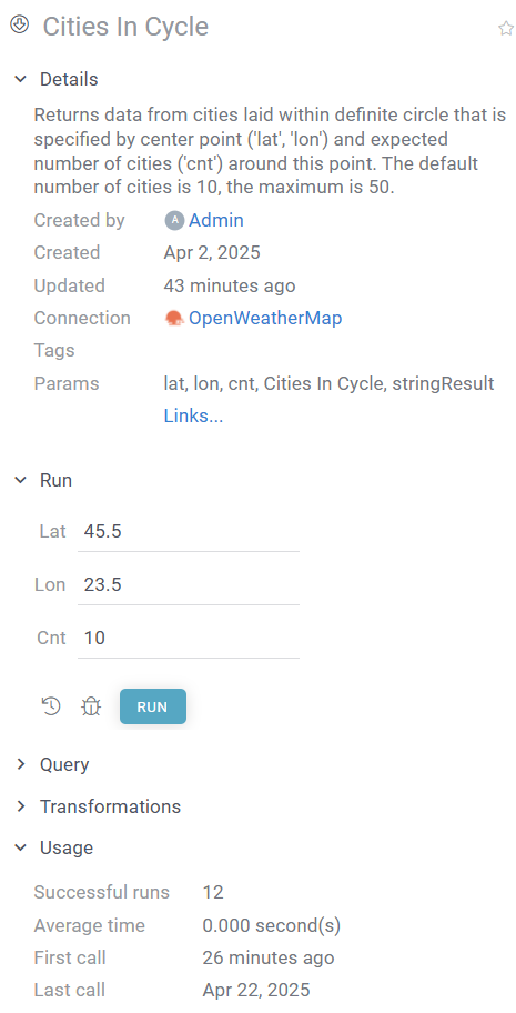 OpenWeatherMap OpenWeatherMap query